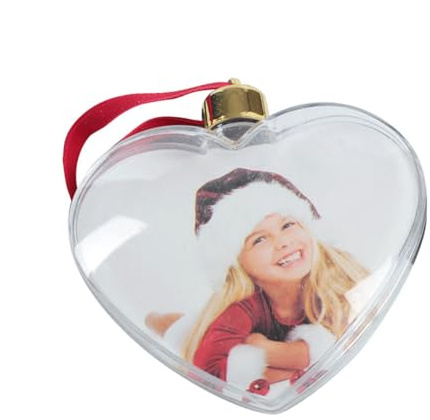 Palla fotografica | con cornice trasparente per appendere - foto natalizie per casa e festa