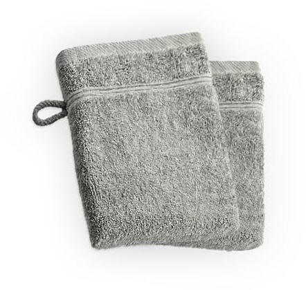 AMFUN Guanti da Bagno, Manopole Struccanti per il Viso, Guanti Assorbenti e Morbidi in Cotone, con Pratico Gancetto, Morbidi e Assorbenti, Riutilizzabili, Confezione da 2