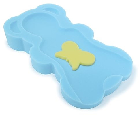 Bathtub Sponge Mat Bath Support for Infant & Baby MIDI Up to 6kg & 60cm Tall (Blue)
