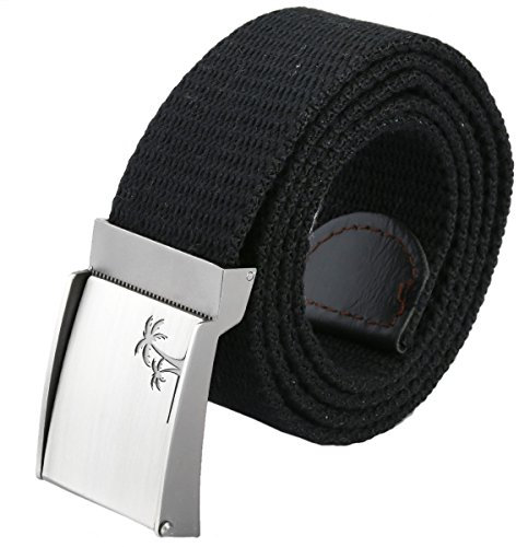 Shanxing Stoffgürtel für Damen und Herren Stoff Flip Top Schnalle Gürtel 110cm Länge