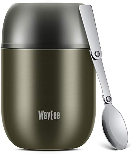 WayEee Termo para Comida 450ml Botella Aislada de Acero Inoxidable Aislada para Alimentos, Beber y Sopa de los niños y Las Comidas de Adultos