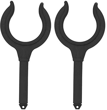 Keenso Serrure à Rame pour Bateau 2 pièces Support de Canne pêche Accessoires dériveur en Caoutchouc Marin Kayak canoë dériveur(Noir)-Dame De Nage