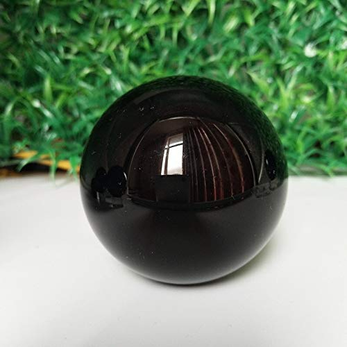 Fotokugel Eine natürliche Obsidian-Stein-Kristall-Kugel-Home-Dekoration Ball-Verdammungskreiskristalle Hochzeit Fotografie-Zubehör Glaskugel Fotografie ( Color : Ball , Size : 80mm diameter ball )