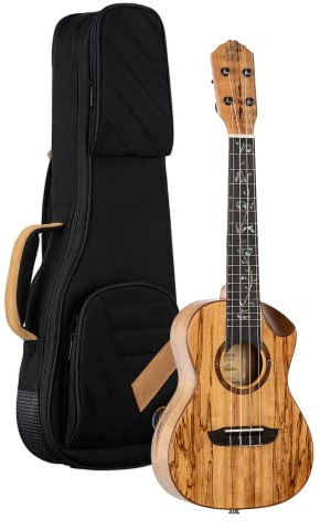 Ortega Guitars Concert Ukulele Electro-Acoustic – Elite Series – Including Gigbag – Spalted Maple, Natural (RUET- SMA)