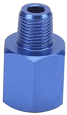 Fydun Blauer Aluminium Gewindeadapter M12 Innengewinde auf 1/8 NPT Außengewinde Öldrucksensor Anschlussumwandlung Zubehör