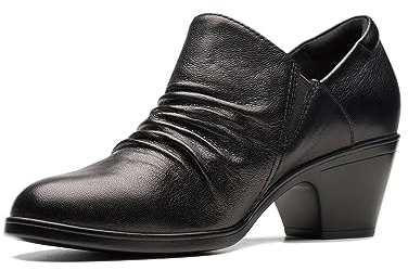 Clarks Damen Bucht Emily 2 Pumps, Schwarz Leder, 38.5 EU Weit