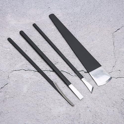 Juego de Cuchillos de Pedicura para Pies, 4 Piezas, Herramienta de Cuchilla para Uñas Encarnadas con Bolsa de Almacenamiento, Cuchillos de Uñas de Acero de Alto Manganeso, Removedor de Cutículas, Kit