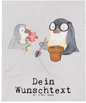 Mr. & Mrs. Panda Personalisierte Decke Pinguin Bester Opi der Welt - Geschenke, Kinderdecke, Mitbringsel, Geburtstag, Teddydecke, Geschenk, Opa, Kleinigkeit, Fleecedecke, Nichte
