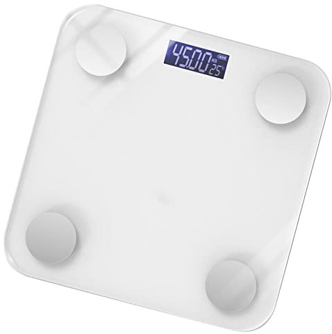Shanrya Digital Scale, Tempered Glass Body Weight Scale Health Monitoring 360kg Bearing for Men Women for Bathroom (Battery Powered)