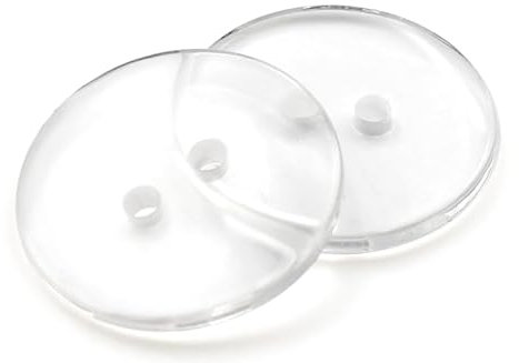 20 edle Harzknöpfe 20mm rund transparent 2-Loch Knopf Knöpfe Knöpfe aus Harz zum annähen basteln nähen Jackenknöpfe Bastelknöpfe Zweilochknöpfe Zweilochknöpfe