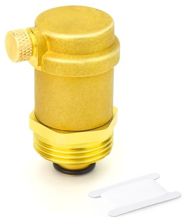 GASHER Automatic Air Vent Valve, 1/2 DN15 Air Release Valve, Brass Air Bleed Valve, for Solar Water Heater and HVAC System