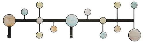 esmen Wandhalterung Wandmontierter praktischer Aufbewahrungshaken, runder Kleiderbügel im Dot-Design, zum Aufhängen, Wäscheständer für Jacken, Hüte, Handtücher, Bademäntel