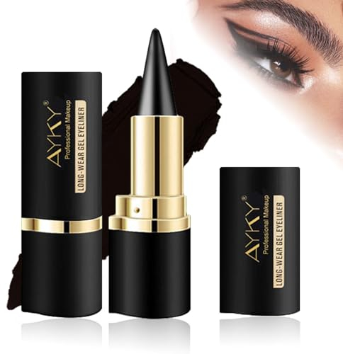 EONFAVE Eyeliner resistente all'acqua, matita kayal, colore nero, ad asciugatura rapida, 2024, matita liscia e a lunga durata, per un trucco occhi di tutti i giorni (nero)