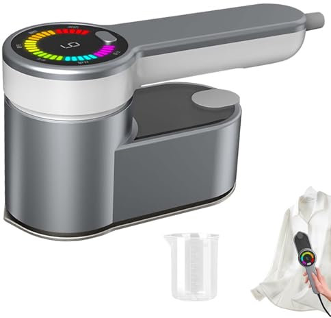 Fer À Repasser Vapeur, Mi-ni Fer à Repasser de Voyage 1200W portable, Réservoir D'eau 120ml, Fer à Repasser sans Fil avec écran LED, Mini Défroisseur à Main pour Maison et Voyage