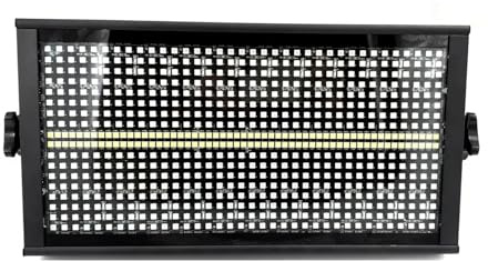 Luce della fase del LED, 200W LED RGBW 4in1 48 Partition Strobe Light Bianco 8000K DMX Super Bright Dj Bar Strobe Effetti di illuminazione da palco(Black_2PCS)