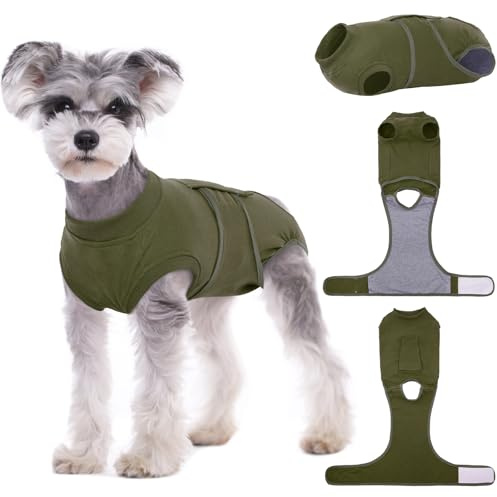 Kuoser Body per Cani Dopo Op Cane Femmina Body per Cani Dopo Castrazione Cane Maschio Body per Cani Dopo Op, Body Traspirante per Cani Dopo Op Cane Maschio Body per Cani Dopo Op Cane Femmina, Collare