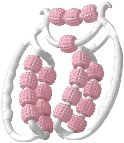 Mineup Cellulite Massagegerät, Manuelles Anti-Cellulite-Massagegerät, Massagewalze für Beine, Massageroller Beine, Cellulite Roller zur Beine Oberschenkel und Gesäß, Rosa