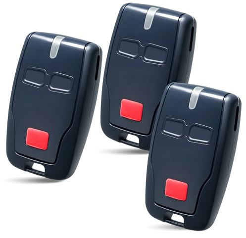 433.92 MHz Garage Door Remote, 3 PCS Garage Remote Control, 2 channels, Compatible with Mitto 2 RCB, Kleio, Ghibli, TRC 2, Kleio, Ghibli