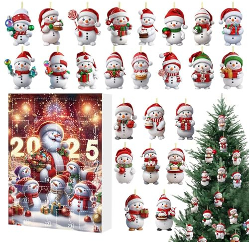 Julkalender 2D Akryl Jul Nedräkningsdekoration