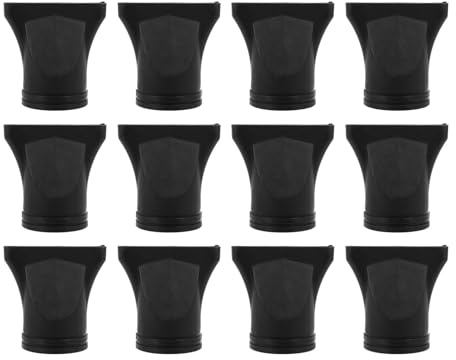 Hohopeti Beccucci per Asciugacapelli Ugello Concentratore per Asciugacapelli Nero 12 Pezzi in Pc 4,35-4,5cm, Riduce Impatto e Pulisce i Chioma per Styling Professionale