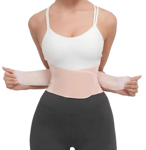 Rückenstützgürtel Ultra-dünner & Unsichtbarer Rückenstützgurt für Damen, Rückengurt Nierengurt Bauchgurt Atmungsaktive Lendenstütze für Alltag, Büro, Sport und Haushalt, Diskret unter Kleidung
