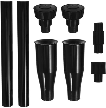 Außenbrunnendüsen 8 Stück aus Kunststoff, Schwarz, für Wasserfeatures | Ersatzteile für Springbrunnenpumpen, Springbrunnen Zubehör, Passend für Fischbecken und Teiche