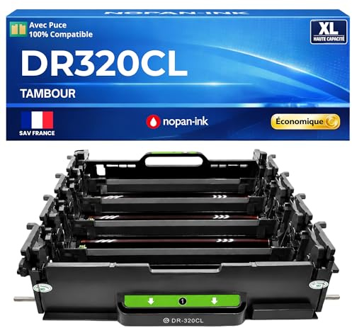 DR320CL Tambour Compatible pour Brother DCP 9055CDN 9270CDN HL 4140CN 4150CDN 4570CDW MFC 9460CDN Unité Tambour 4 Couleurs 25000 Pages