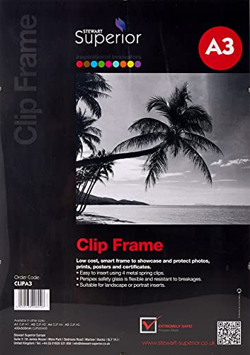 SECO A3 Cliprahmen mit Plexiglas-Sicherheitsglas