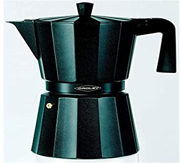 Oroley - Cafetera Italiana New Dakar | Aluminio | 12 Tazas | Cafetera Vitrocerámica, Fuego y Gas | Estilo Tradicional