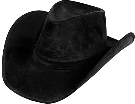 Boland - Cappello Wyoming, look finta pelle, cappello da cowboy, Wild West, ranger, copricapo, costume, carnevale, festa a tema