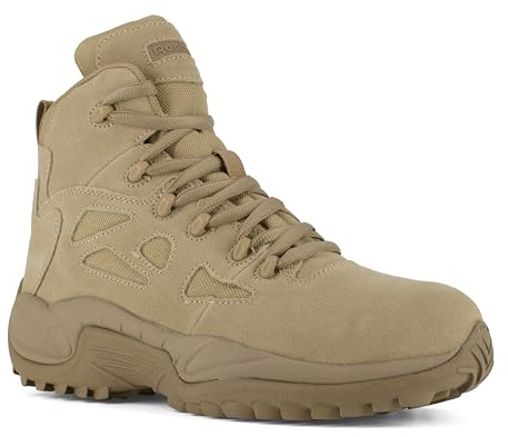 Reebok mens Rapid Response Rb Safety Toe 6 Stealth With Side Zipper Military Tactical Boot, Desert Tan, 9.5 Wide US