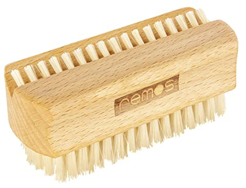 REMOS Hand- und Nagelbürste Buchenholz mit Naturborste für die Nagelreinigung