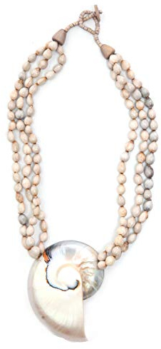 collezione alessandro Kurze Kette Arielle mit opulentem Muschelanhänger