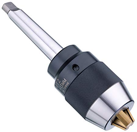 Chum Power 1/64-1/2 Special Heavy Duty Keyless Drill Chuck with Integrated Shank, MT2 Shank, Titanium Jaws