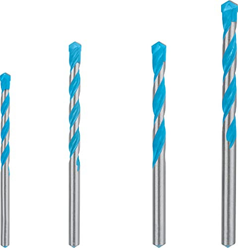 Bosch 4x EXPERT CYL-9 MultiConstruction Drill Bit Set (for Concrete, Soft tiles, Ø 5.5-8 mm, Professional Accessory Impact Drill/Driver, Rotary Drill/Drivers)