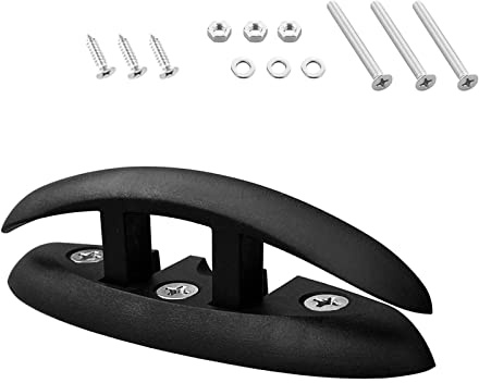 Marine Klampe Belegklampe, Asudaro Bootsklampe Faltbarer Kabelbinder 5-Zoll Marine Boat Flip Up Festmacherklampe Bootsklampe Boat Klapp Klampe für Boot Marine Kayak Dock,Schwarz