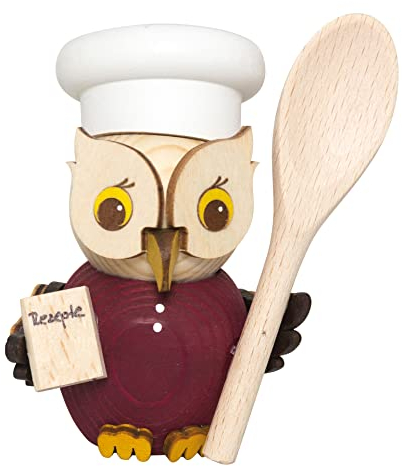 Kuhnert - Dekoration/Holzfigur - Mini Eule Koch - ca. 7cm - Made in Germany