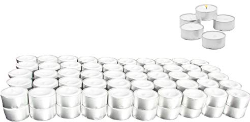Teelichter weiß ohne Duft Großpackung 36-1000 Stk. | 4 Std. 6Std. 8Std. oder Maxi-Teelichter | aus Paraffinwachs | + GRATIS HL Kauf Block