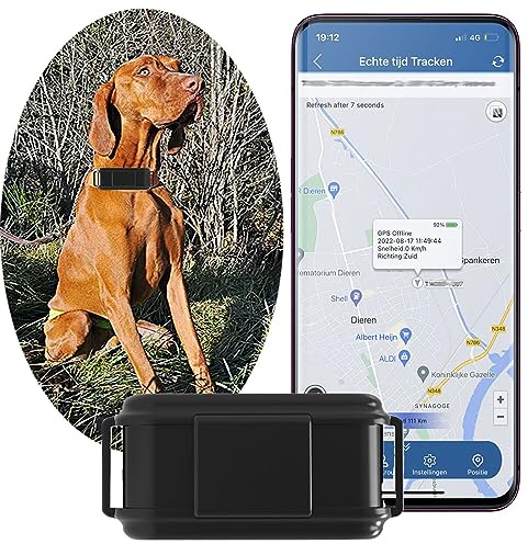 GPS per Collare Cani 4G, Tracker Attività in Tempo Reale, Satellitare per Collare Gatto e Cane - Impermeabile - Localizzatore Con App Gratuita