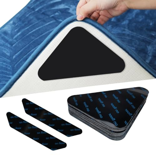 Antirutschmatte 18 Stück für Teppich, Starke Klebrigkeit Teppich Antirutschunterlage Aufkleber, Waschbarer Antirutsch Pads, Anti Rutsch Teppichunterlage rutschfest, Wiederverwendbare Teppichstopper