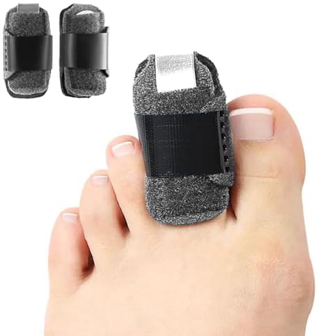 SOONPAM Zehenschiene Zehenglätter für Hammerzehen Zehenbegradigung Zehenbegradiger zur Stützen und Zehenfixierung für Schiefe Zehen, Verstauchung Schmerzlinderung 2 Stück Grau