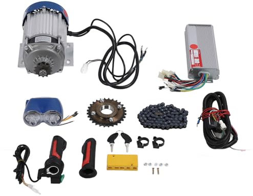 Elektrischer Bürstenloser Motor, Komplettset, 48 V DC, 1000 W, Hochgeschwindigkeitsmotor, Elektroroller, Motorrad, Mittelantriebsmotor, Geräuscharmer Motorcontroller, Frontlicht,
