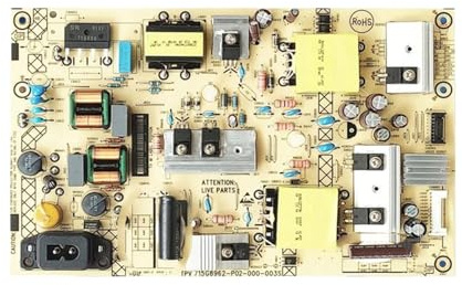 QCKRTAU Carte d'alimentation 715G8962-P02-000-003S, Accessoire TV 715G8962 P02000003S