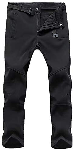Skihose Herren Winter Schneehose Thermo Snowboardhose wasserdicht Softshell Wanderhose Winddicht Warm Gefüttert Ski Hosen Funktionshose Outdoor Verdickte Arbeitshose Männer Trekkinghose