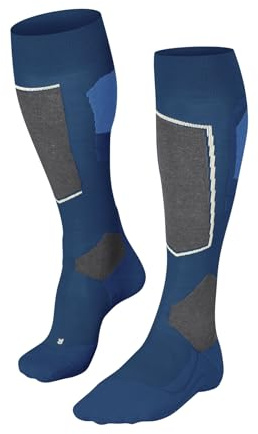 FALKE SK4 Advanced M Kh lana filo funzionale caldi sottili 1 paio, Calzini da sci Uomo, Turchese Ocean 6836-O, 44-45