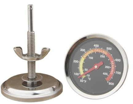 perfk BBQ Thermometer Bbq Grill Temperature Gauge Stainless Steel Professional for Cooking Food Thermometer for Oven BBQ Charcoal Smoker Gas Grill