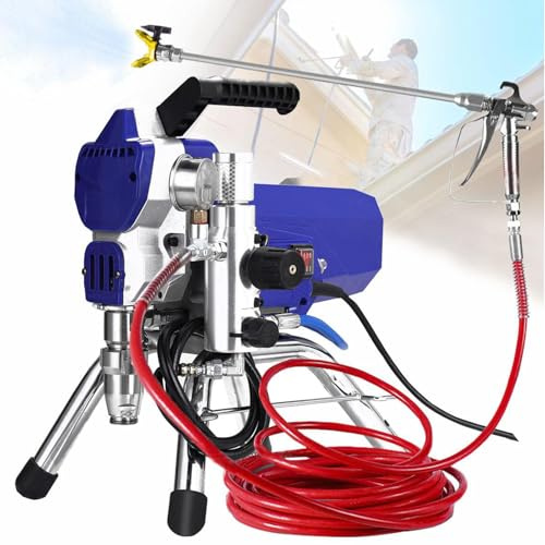 Pulverizador de pintura sin aire de alta presión - Pistola pulverizadora eléctrica de pared de 2500 W, caudal máximo de 2,5 l/min, manguera de 10 m, máquina de pintura profesional para bricolaje, pa