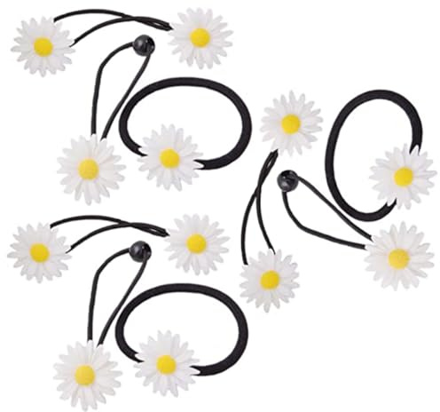 HONITANO 9pezzi Elastici per Chioma Fiori di Margherita Eleganti e Resistenti in Plastica e Elastico, Accessori Chioma per Donna e Ragazze per Uso Quotidiano Stili multipli