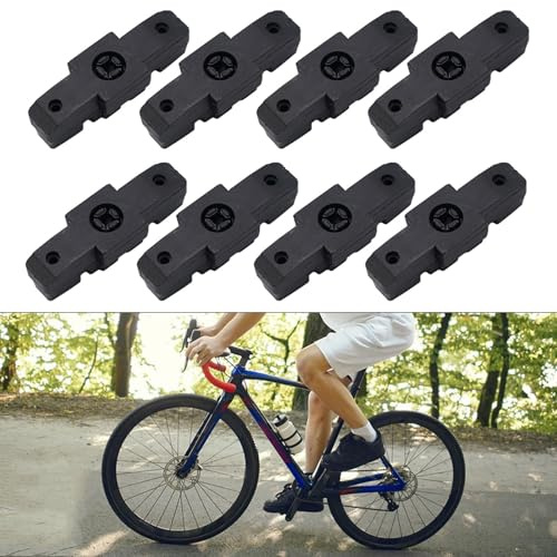 FUANA Bremsbacken für HS11/HS22/HS33 50mm - 6/8 Stück für HS33 RE, HS33 R Urban, Trial, Firmtech, HSI - Schwarz Gummi für Fahrrad Scheibenbremsen Fahrrad Reparatur Set