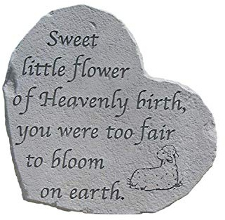 Kay Berry Ireland Heart Small Sweet Little Flower- Great Thoughts Garden Accents Graveside Memorial Plaques Grave Marker Ornament